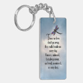 Porte-clés Poème "ainsi aimé" de libellule (Devant gauche)