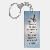 Porte-clés Poème "ainsi aimé" de papillon (Devant gauche)