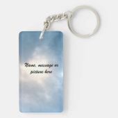 Porte-clés Poème "ainsi aimé" d'oiseau bleu (Dos)