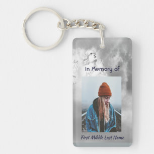 Porte-clés Poème Cadeau Mémorial Ange Ciel Nuages