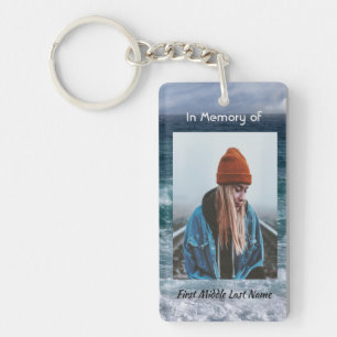 Porte-clés Poème chrétien souvenir mémorial océan mer plage
