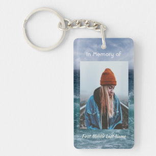 Porte-clés Poème chrétien souvenir mémorial océan mer plage