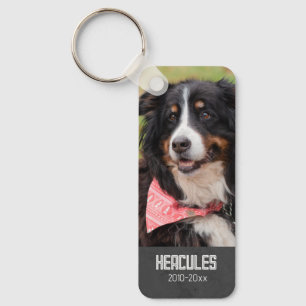 Porte-clés Poème commémoratif pour animaux de compagnie et ph