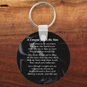 Porte-clés Poème Cousin - Soie Noire (Recto)