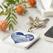 Porte-clés Poème de coeur de libellule (Côté)