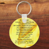 Porte-clés Poème fille - Soie jaune (Recto)