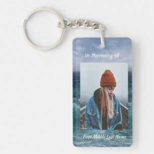 Porte-clés Poème souvenir mémorial océan mer plage