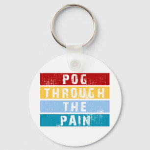 Porte-clés Pog à travers la douleur Premium