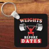 Porte-clés Poids avant dates | Citation motivationnelle de fo (Recto)