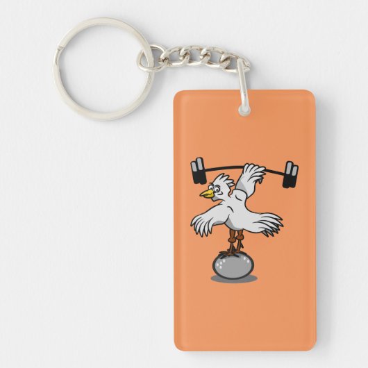 Porte-clés Poids de levage de poulet (Devant)