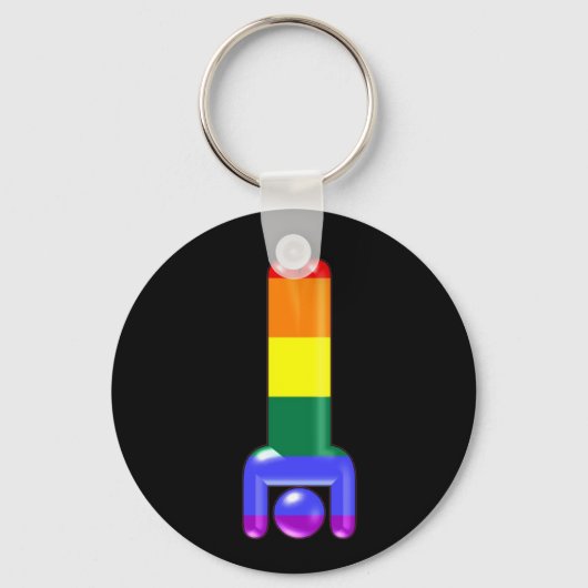 Porte-clés Poignée arc-en-ciel (Recto)
