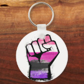 Porte-clés Poing de fierté genderfluid (Recto)
