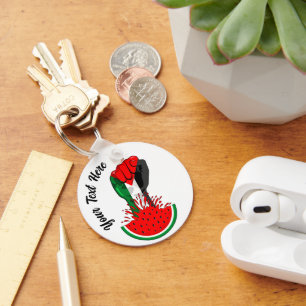 Porte-clés Poing de résistance palestinienne sur le symbole d