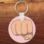 Porte-clés Poing Fermé Geste de signe de main (Recto)