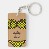Porte-clés Point de polka noir de bikini (Dos)