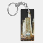 Porte-clés Point de repère célèbre de Chicago la nuit (Devant gauche)