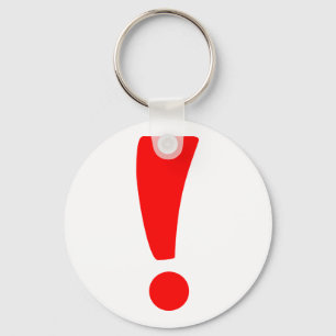 Porte-clés Point d'exclamation rouge