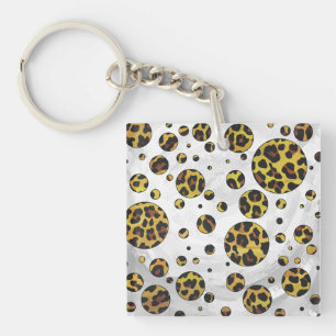 Porte-clés Pointe Leopard Brown et Jaune