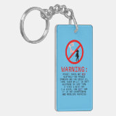 Porte-clés Pointe Shoes Warning Sky Blue Personalized (Devant gauche)