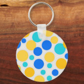 Porte-clés Points Bleus Jaunes Turquoise (Verso)