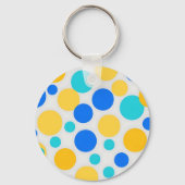 Porte-clés Points Bleus Jaunes Turquoise (Verso)