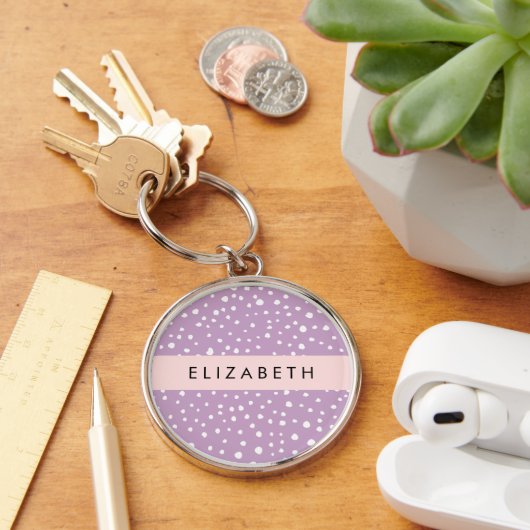 Porte-clés Points Dalmatiens Lilac, Points Dalmatiens, Votre (Bureau)