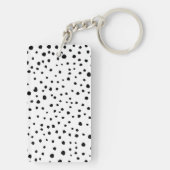 Porte-clés Points dalmatiens, Points dalmatiens, Noir et Blan (Dos)