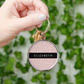 Porte-clés Points Dalmatiens Rose, Points Dalmatiens, Votre N (Main)