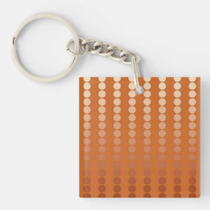 Porte-clés Points en satin - rouille et cuivre