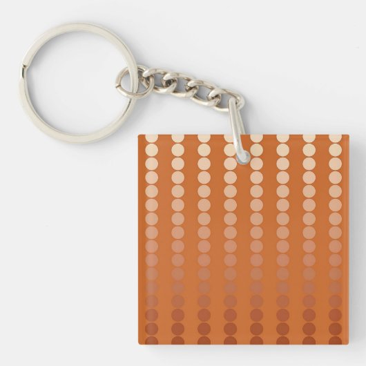 Porte-clés Points en satin - rouille et cuivre (Devant)