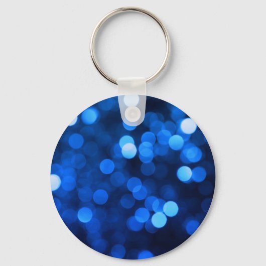 Porte-clés Points lumineux bleus Abstraits (Recto)