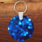 Porte-clés Points lumineux bleus Abstraits (Recto)