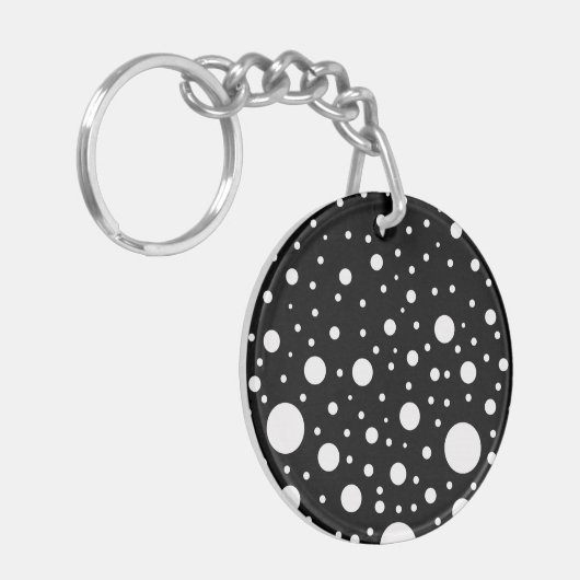 Porte-clés Points noirs et blancs (Devant gauche)