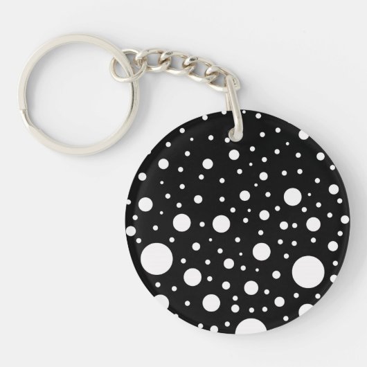 Porte-clés Points noirs et blancs (Devant)