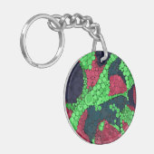 Porte-clés Points pointillisés abstraits sans couture cercles (Devant gauche)