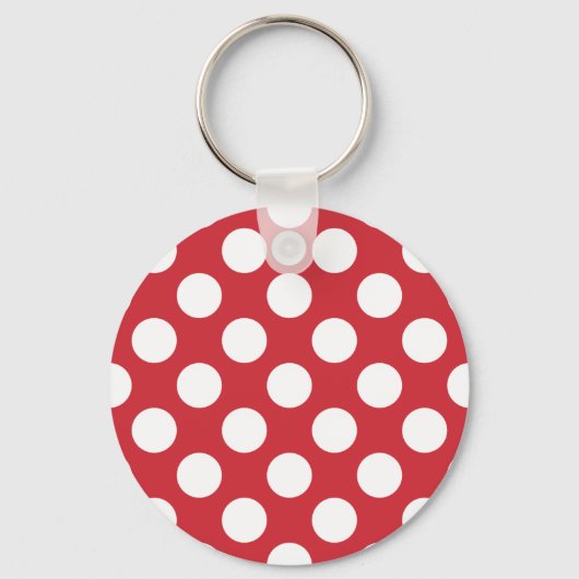 Porte-clés Points rouges et blancs (Recto)