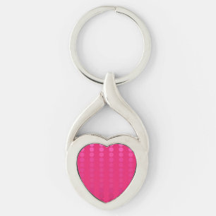 Porte-clés Points satinés - nuances rose fuchsia