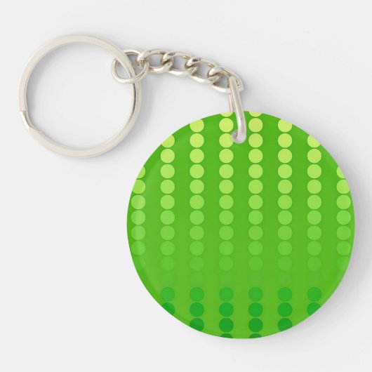 Porte-clés Points satinés - nuances vert citron (Devant)