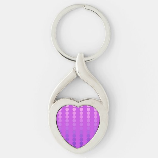 Porte-clés Points satinés - violet et orchidée (Devant)
