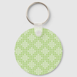 Porte-clés Points verts plats et Motif ovale