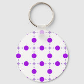Porte-clés Points violets, Motif à pois, Points, Pointillé (Recto)