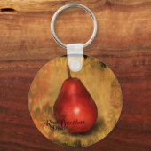 Porte-clés Poire Bartlett rouge (Recto)