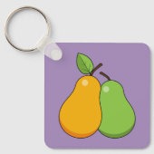 Porte-clés Poires jaunes et vertes (Recto)