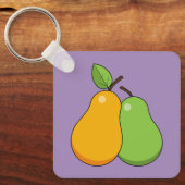 Porte-clés Poires jaunes et vertes (Recto)