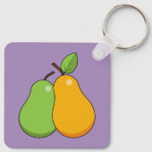 Porte-clés Poires jaunes et vertes (Dos)