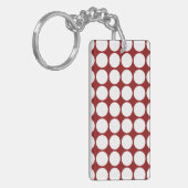 Porte-clés Pois blancs en rouge (Devant gauche)