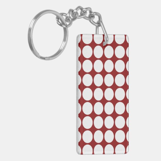 Porte-clés Pois blancs en rouge (Devant gauche)