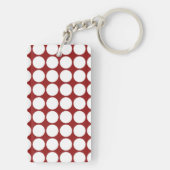 Porte-clés Pois blancs en rouge (Dos)