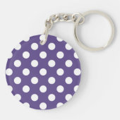 Porte-clés Pois blancs sur ultra violet (Dos)