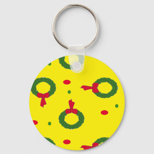 Porte-clés Pois de couronne de Noël